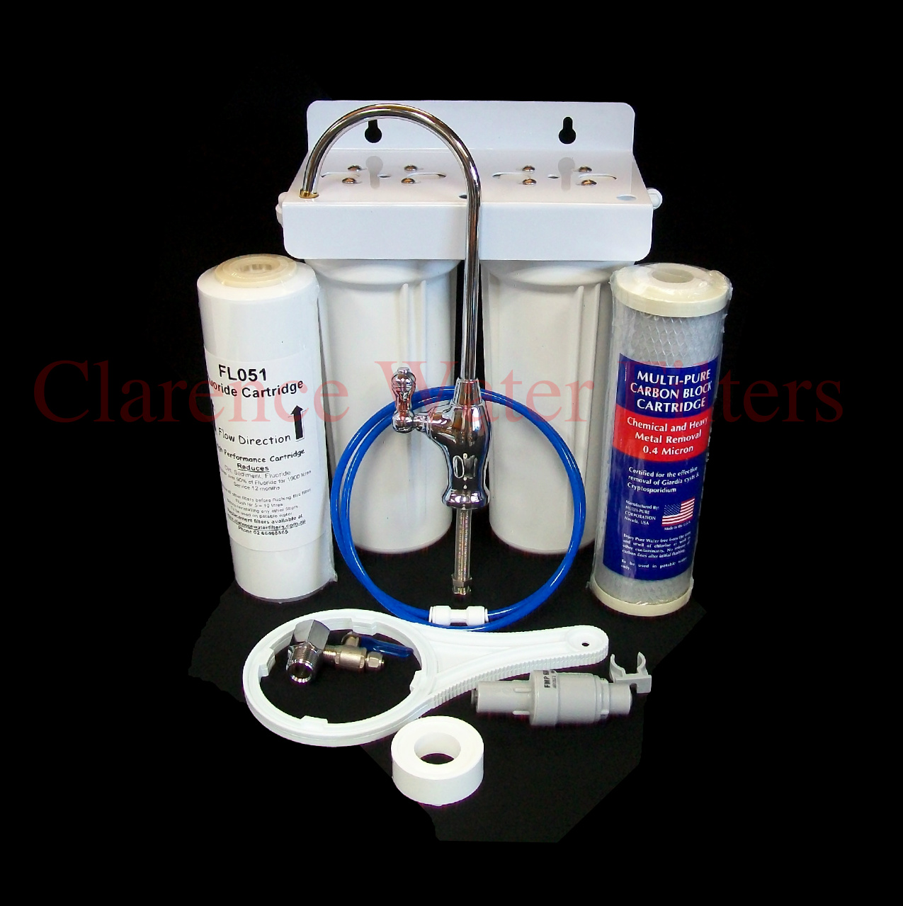 Clarence Water Filters Australia Twin under sink Fluoride and