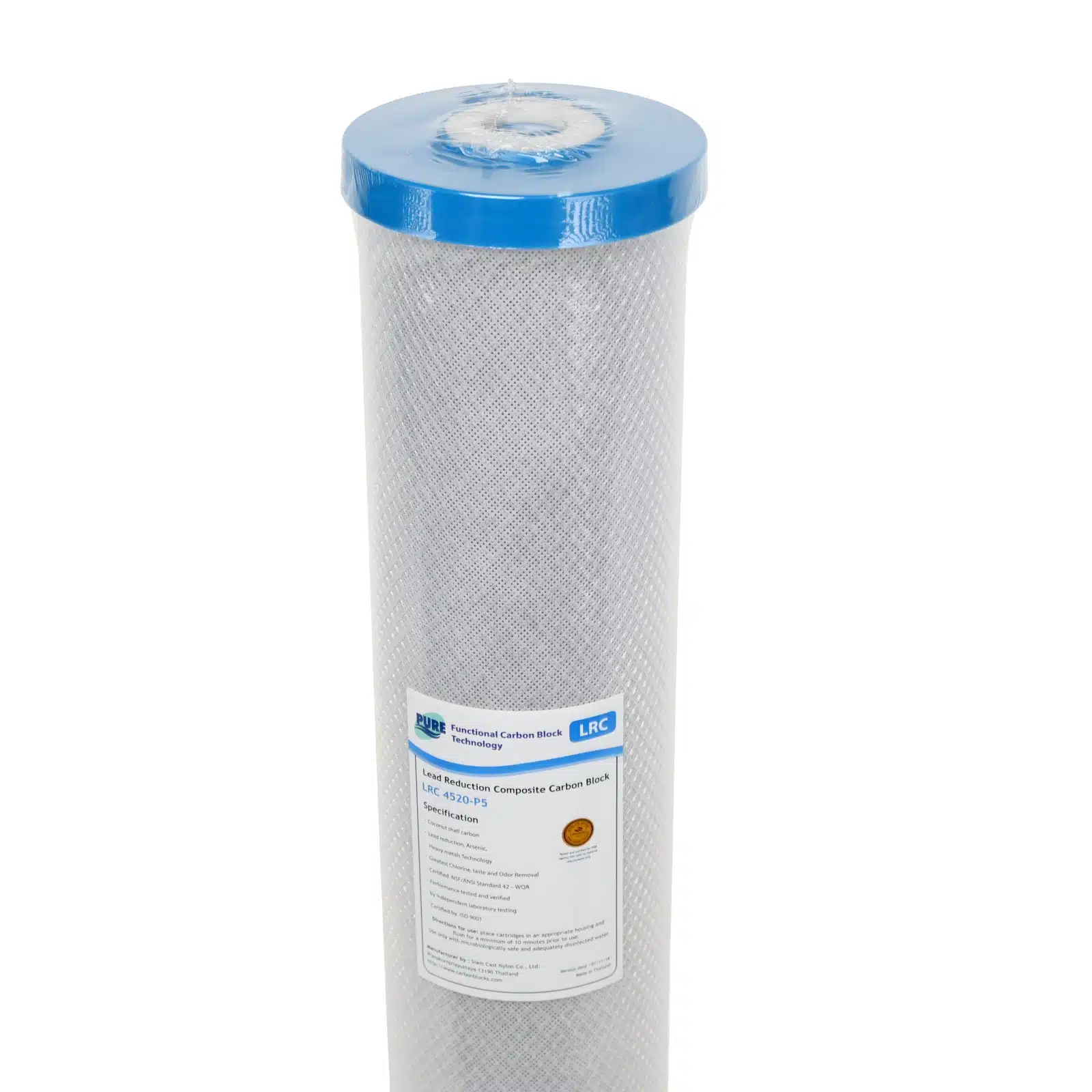 0.5 Micron Lead Reduction Carbon Block 20 inch by 4 point 5 inch 2045LRC0.5 1