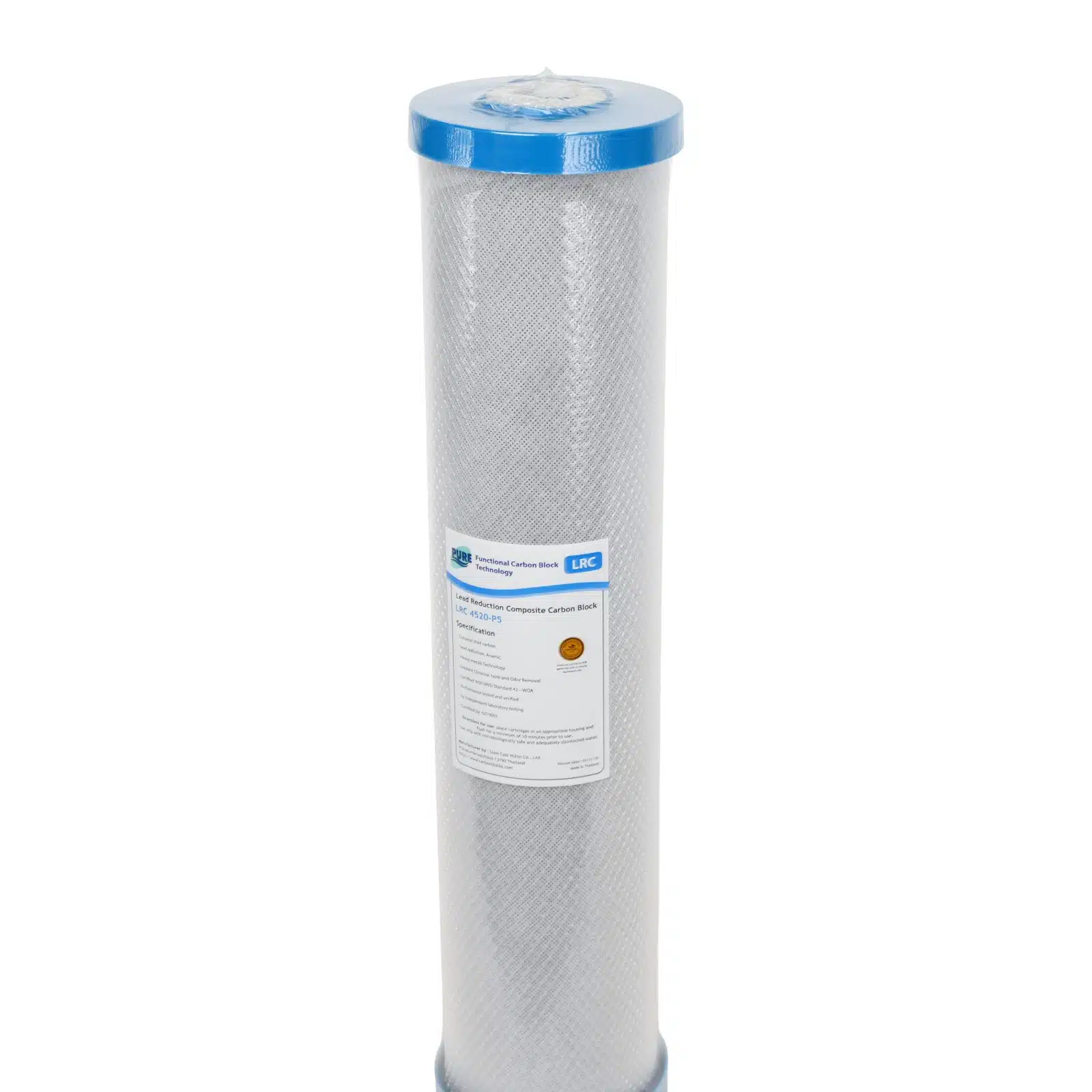 0.5 Micron Lead Reduction Carbon Block 20 inch by 4 point 5 inch 2045LRC0.5 1