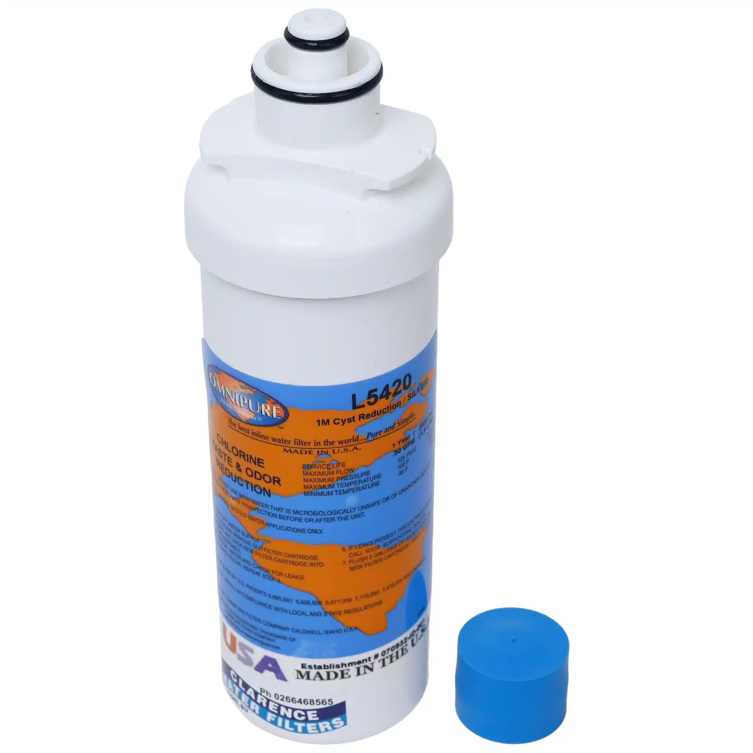 1 micron Taste & Odour extra fine Omnipure L5420-Silver replacement water filter