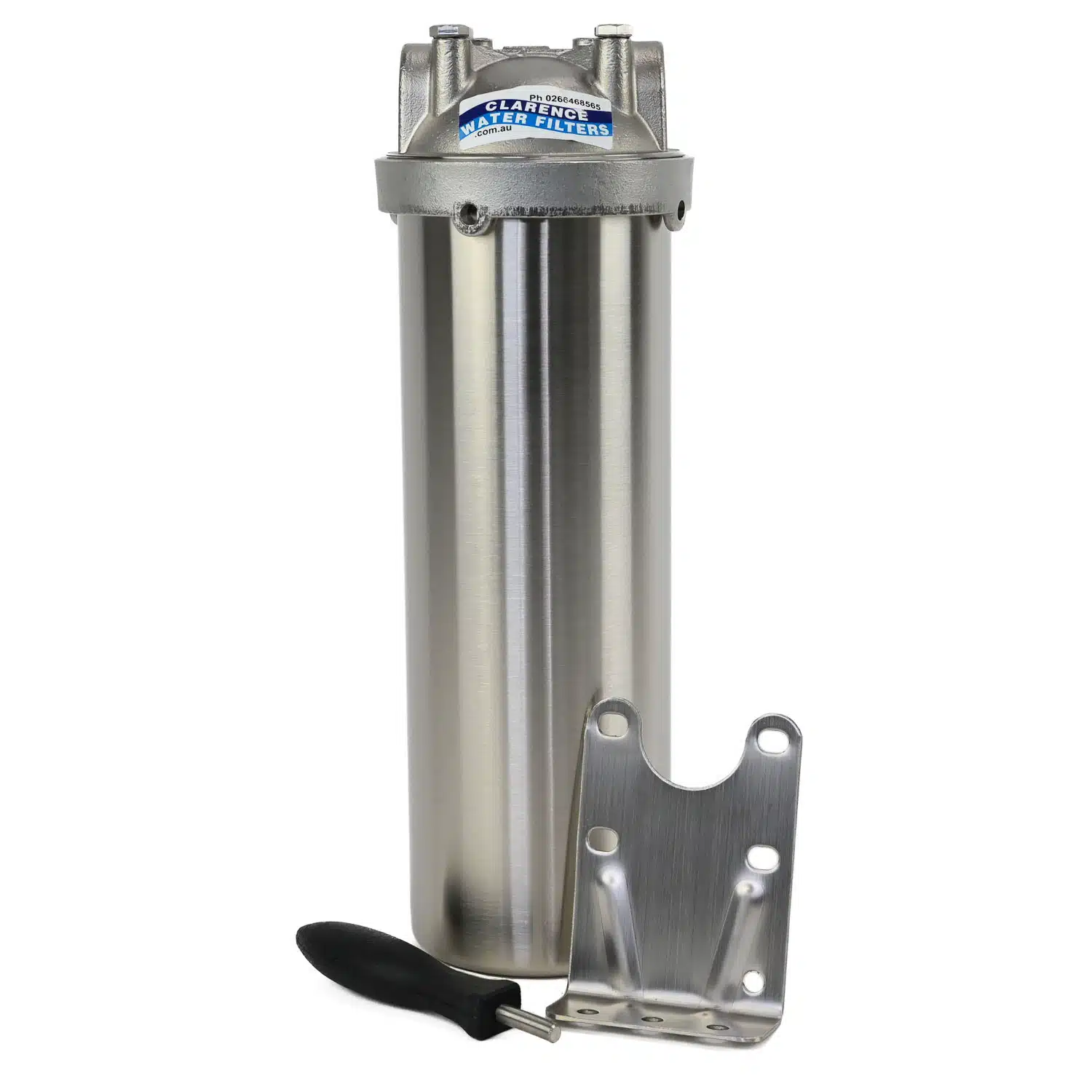 10 Inch 304 Stainless Steel Water Filter Houseing with Half Inch Ports and Bracket for 10 inch by 2 point 5 Water Filters