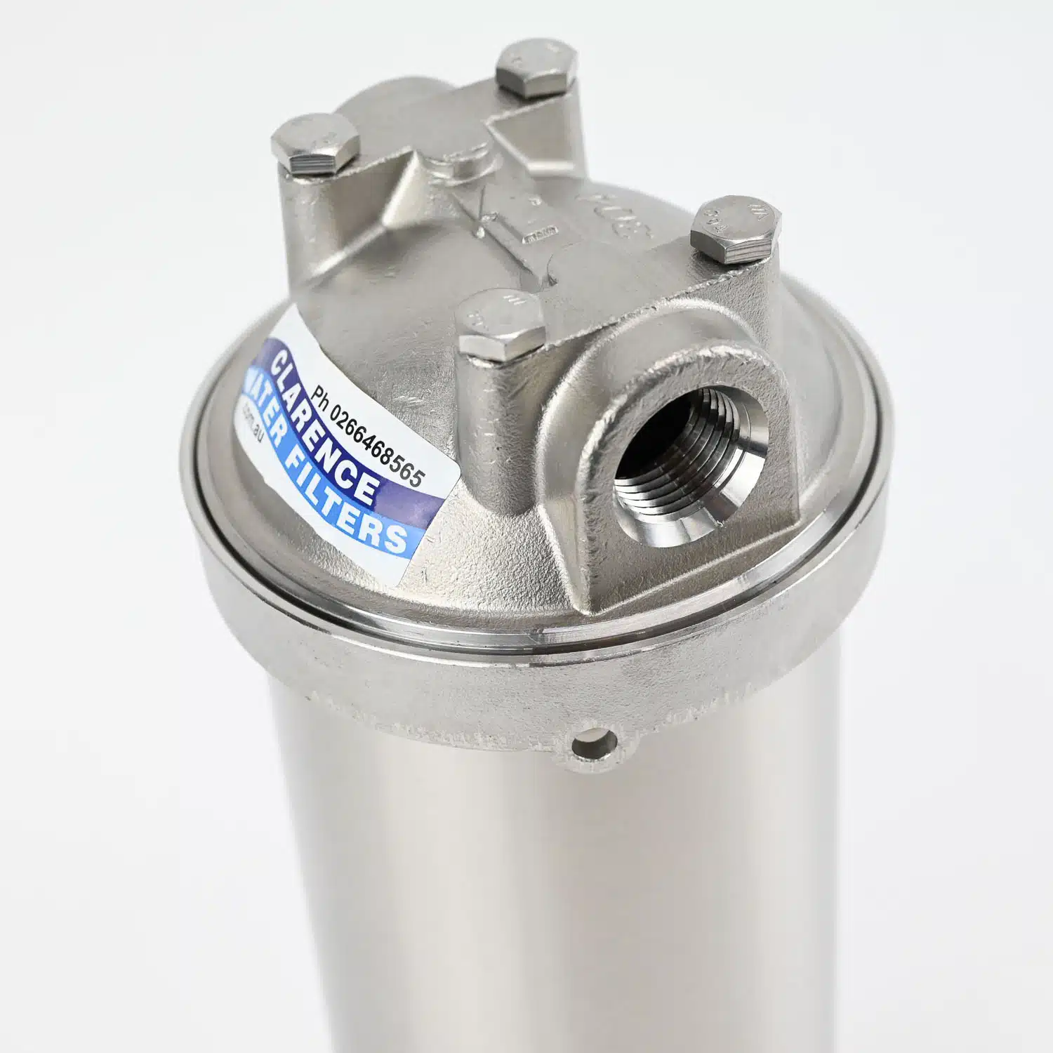 10 Inch 304 Stainless Steel Water Filter Houseing with Half Inch Ports and Bracket for 10 inch by 2 point 5 Water Filters