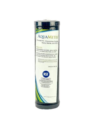 10 inch Fluoride Chloramine and Chemical Reduction Carbon Water Filter Aquametix AMB10