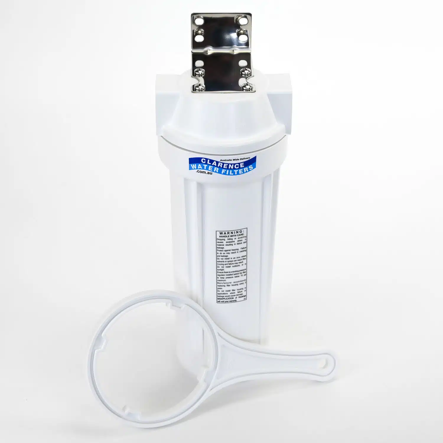 10 inch QMP Water Filter Housing with three quarter inch chrome plated brass ports