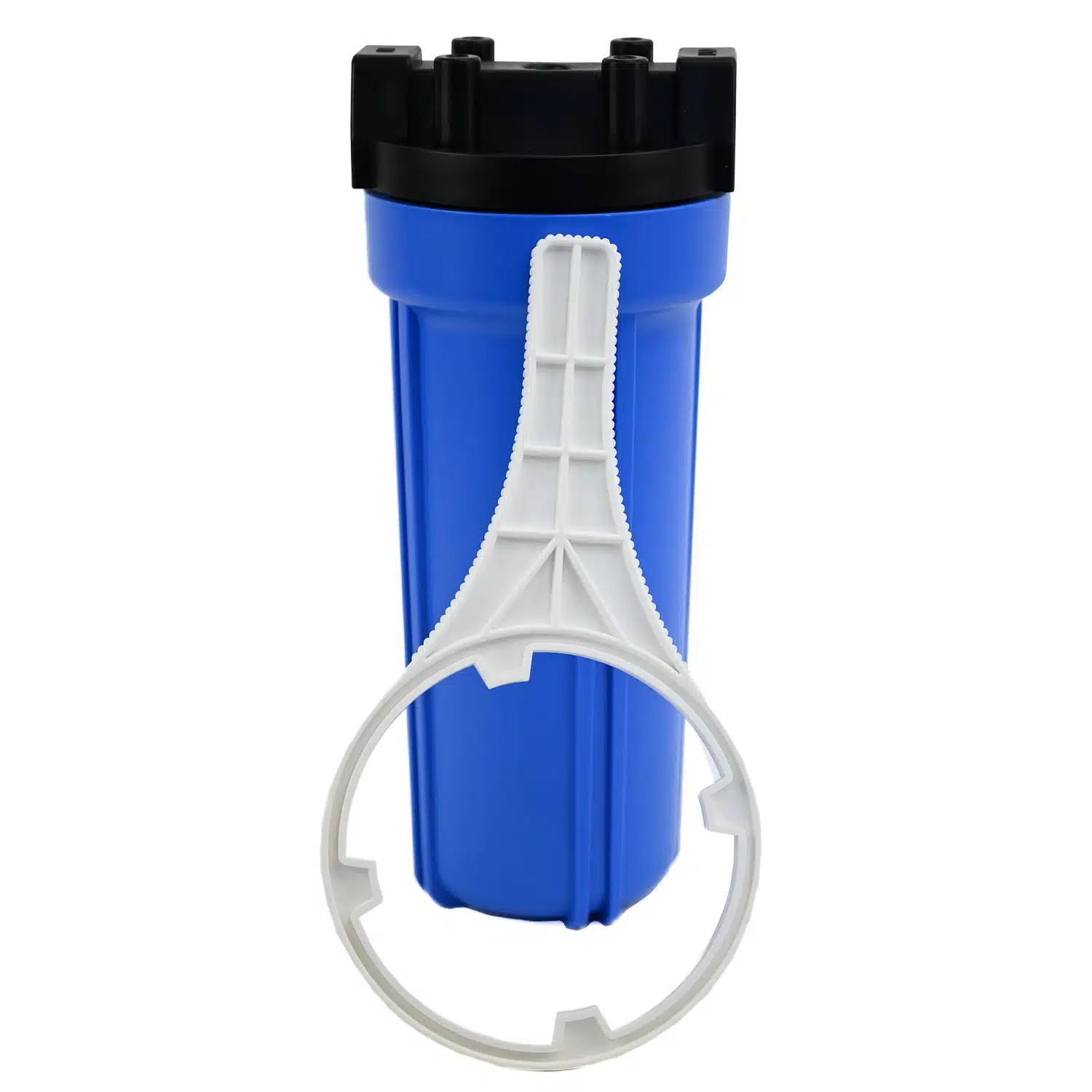 10 inch by 2 point 5 inch Aqua-pro water filter cartridge housing with spanner suitable for outdoor use