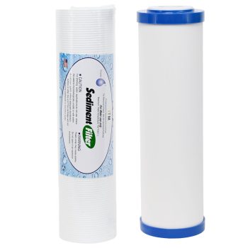 1025 CeraMetix 10 inch Fluoride Removal Ceramic Water Filter W9522650 and 1025 0 point 5 micron Sediment filter kit