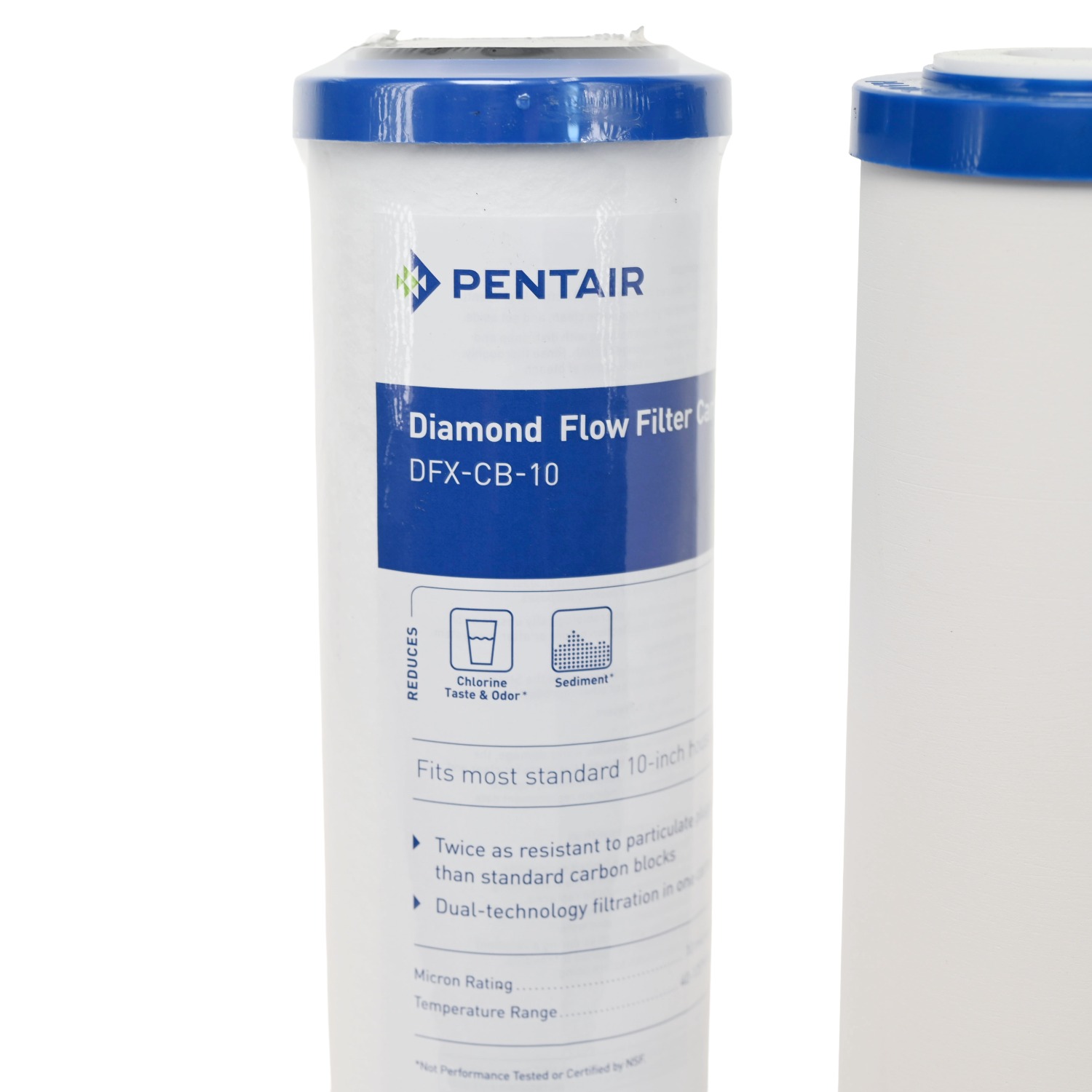1025 CeraMetix 10 inch Fluoride Removal Ceramic Water Filter W9522650 and Pentair DFX-CB-10 Carbon and Sediment filter kit