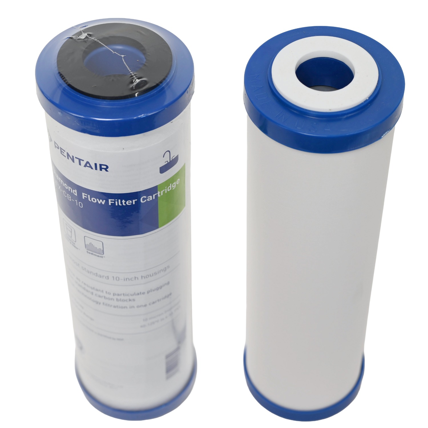 1025 CeraMetix 10 inch Fluoride Removal Ceramic Water Filter W9522650 and Pentair DFX-CB-10 Carbon and Sediment filter kit