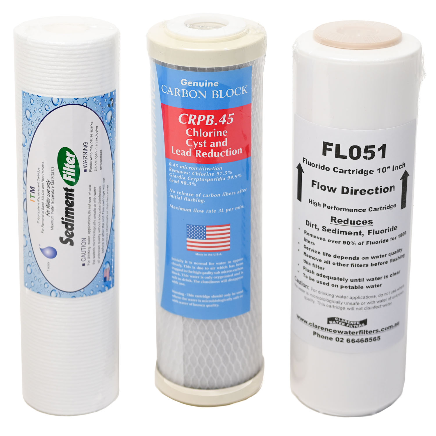 1025PS1 Sediment FL051 Fluoride & WC04 Carbon Filter Set