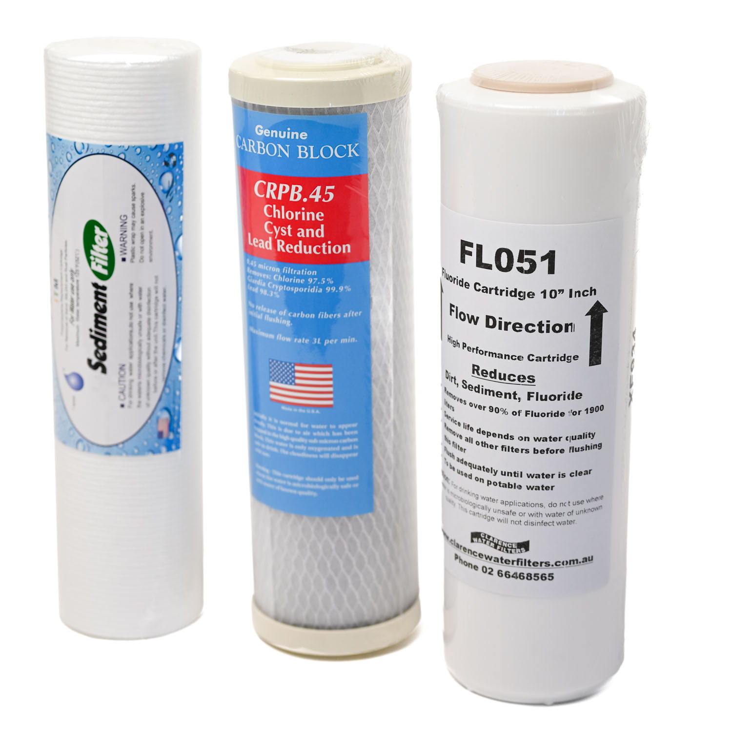 1025PS1 Sediment FL051 Fluoride & WC04 Carbon Filter Set