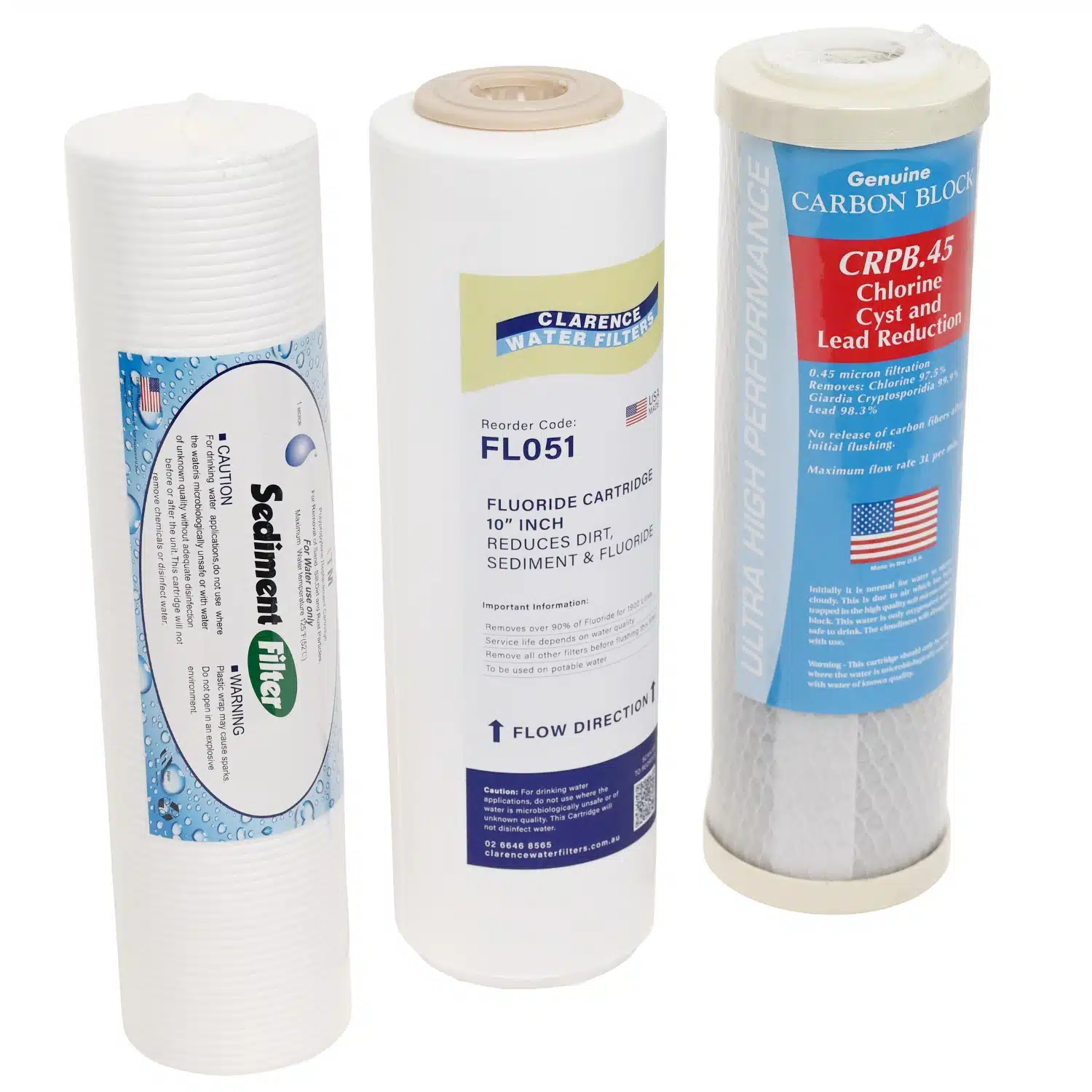 1025PS1 Sediment FL051 Fluoride & WC04 Carbon Filter Set