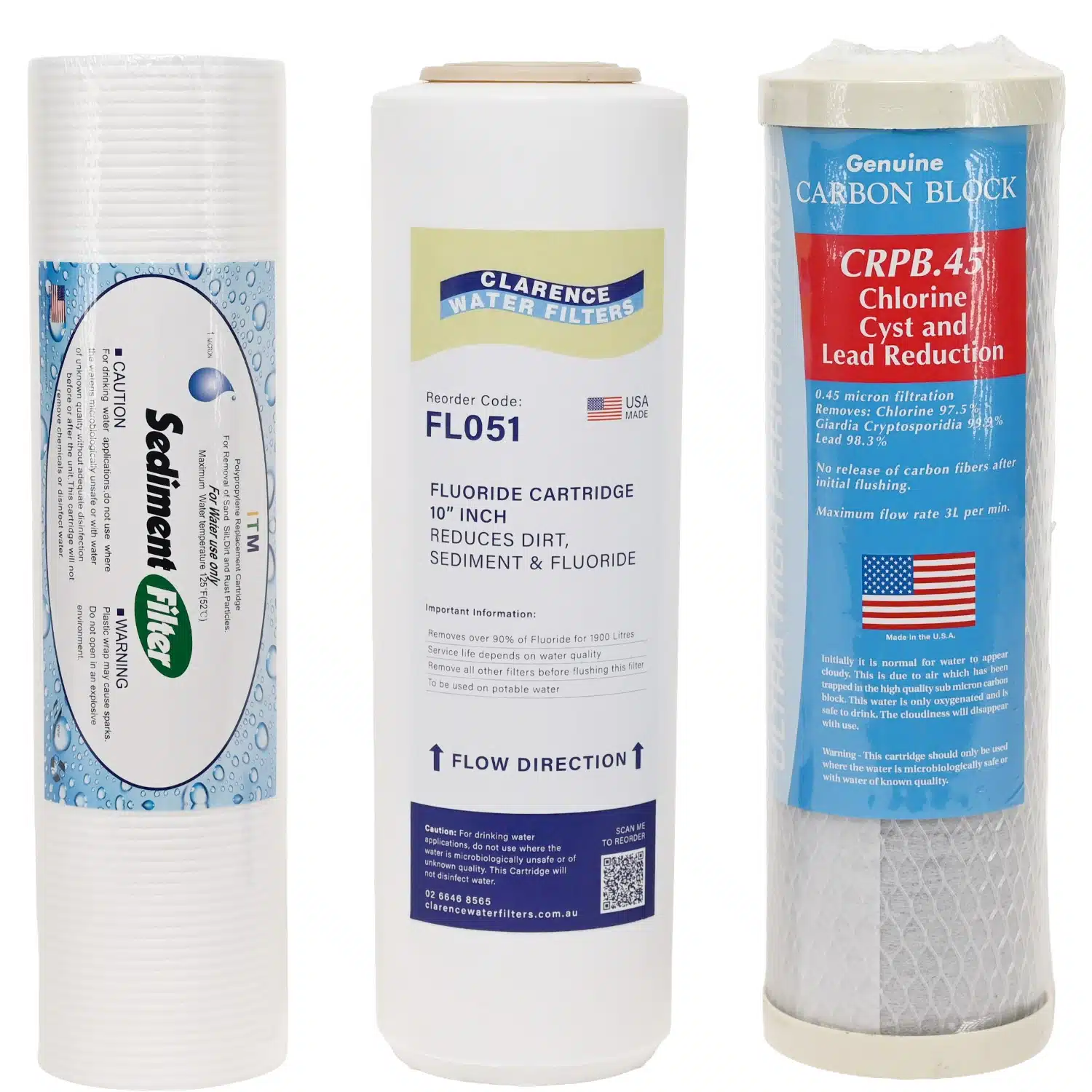 1025PS1 Sediment FL051 Fluoride & WC04 Carbon Filter Set - Image 2