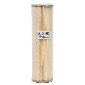 1025PW1Nom Pleated Washable 1 Micron Nominal 9 three quarter inch by two point 5 inch Beer Filter Made in USA by Harmsco