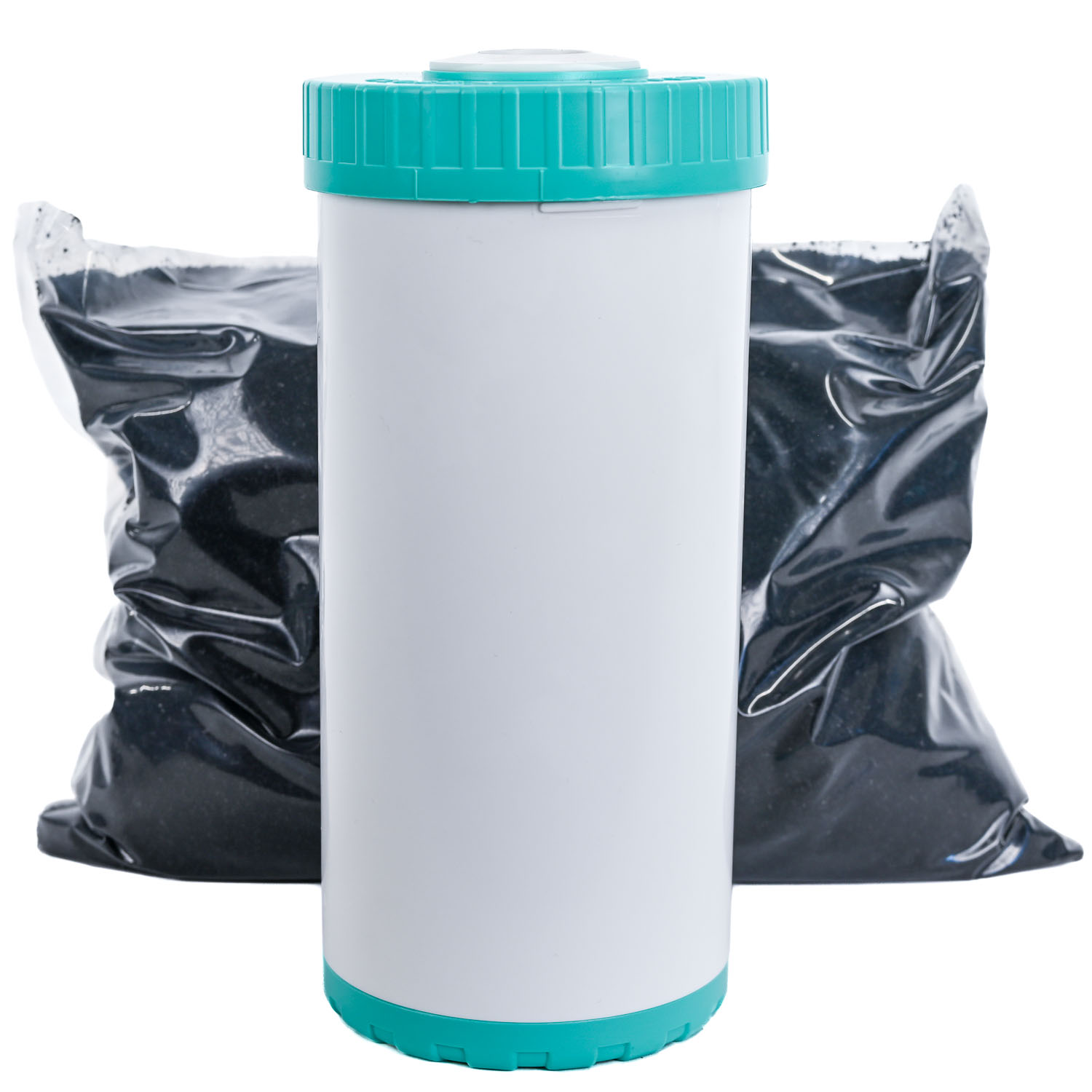 1045SilverGAC Refillable High Flow Granular Activated Silver Impregnated Carbon water filter 5 Micron Filter to 10 inch by 4 point 5 inch Filter Housings