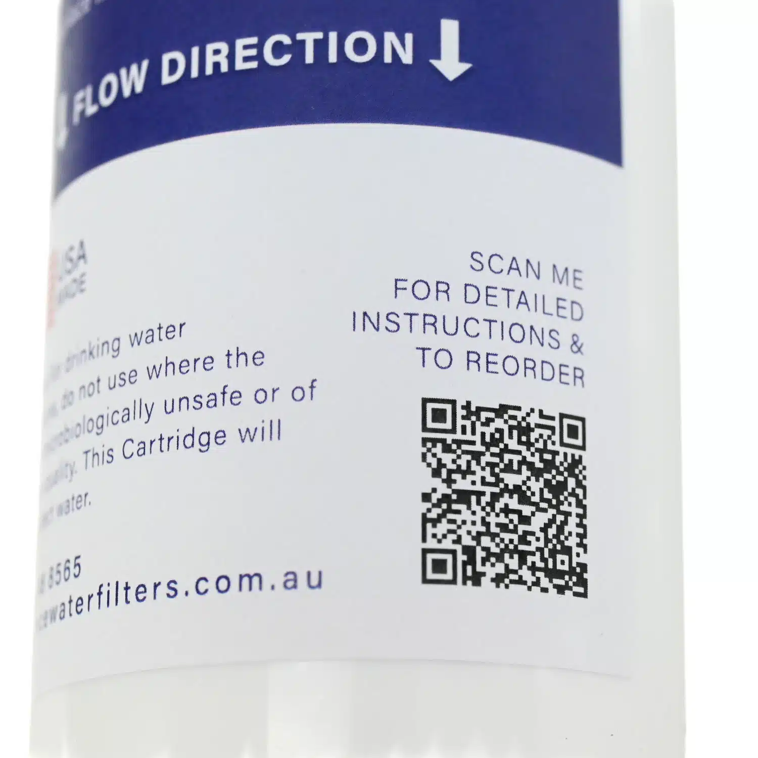 10JG5M 5 micron granular carbon External Fridge Water Filter with quarter inch push in tube fittings