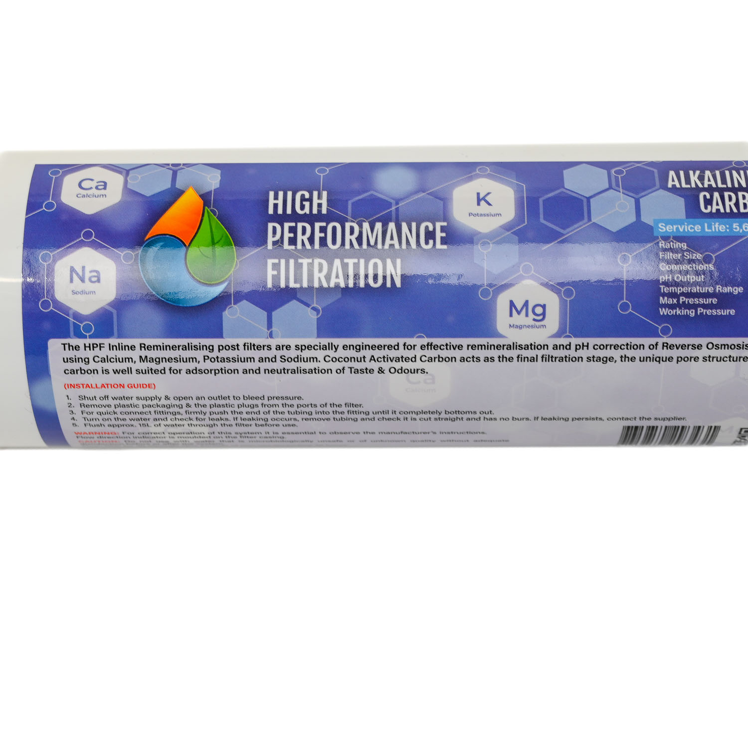 1225Alka GAC In-Line Alkalising and Carbon inline filter K-CPH K-PH-GAC