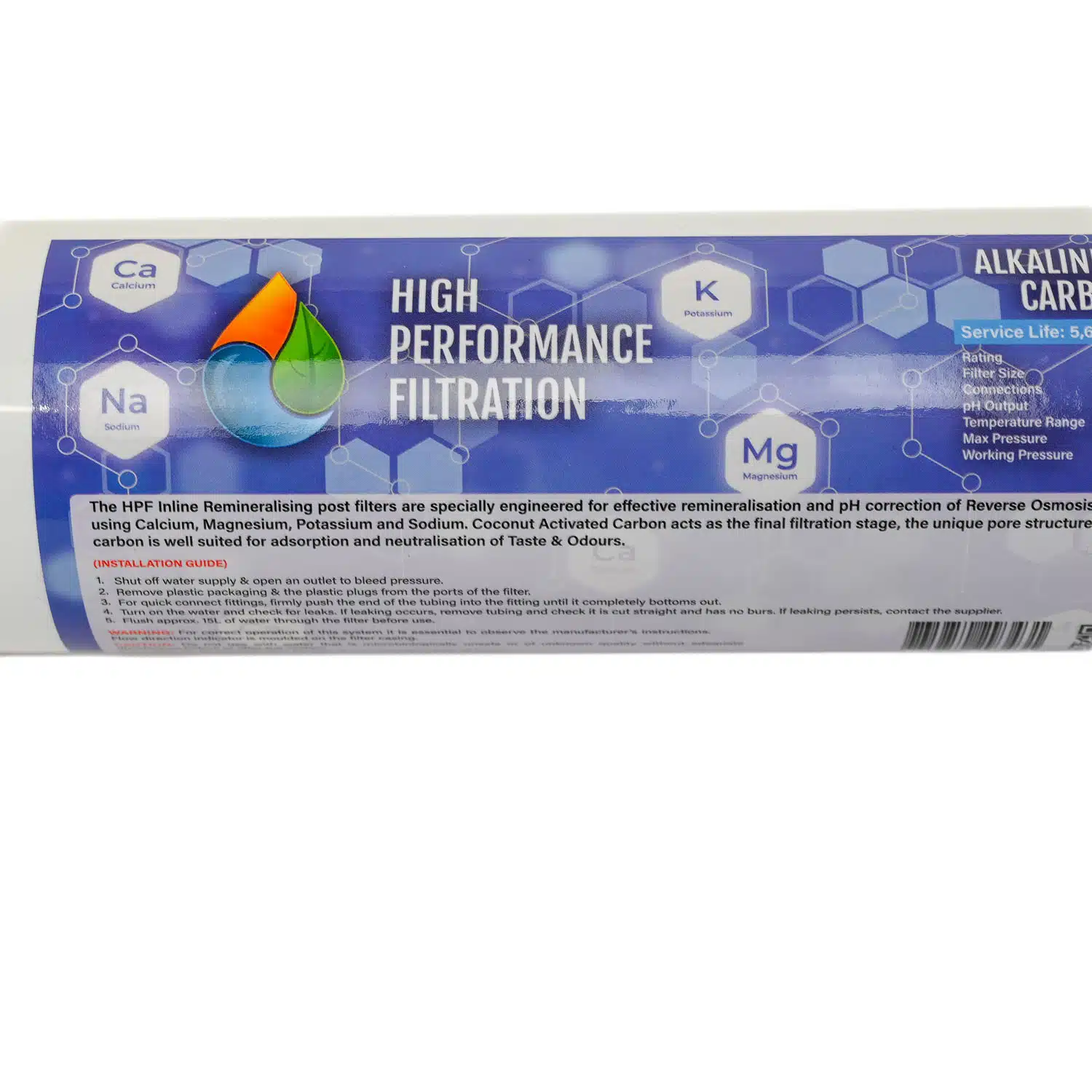 1225Alka GAC In-Line Alkalising and Carbon inline filter K-CPH K-PH-GAC