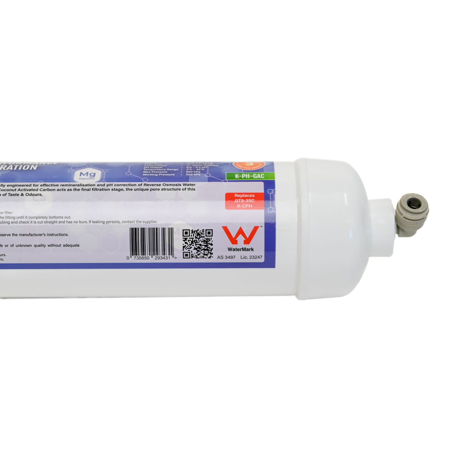 1225Alka GAC In-Line Alkalising and Carbon inline filter K-CPH K-PH-GAC