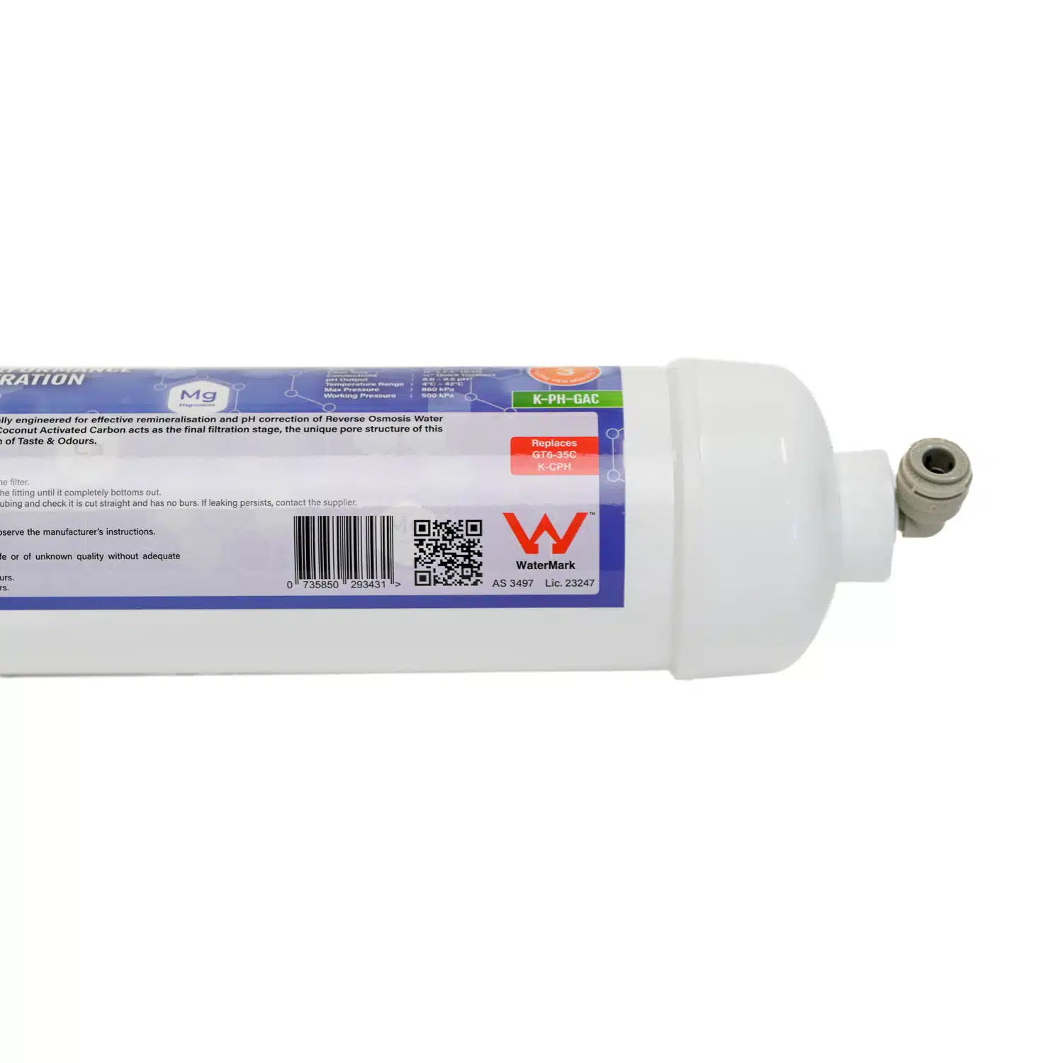 1225Alka GAC In-Line Alkalising and Carbon inline filter K-CPH K-PH-GAC