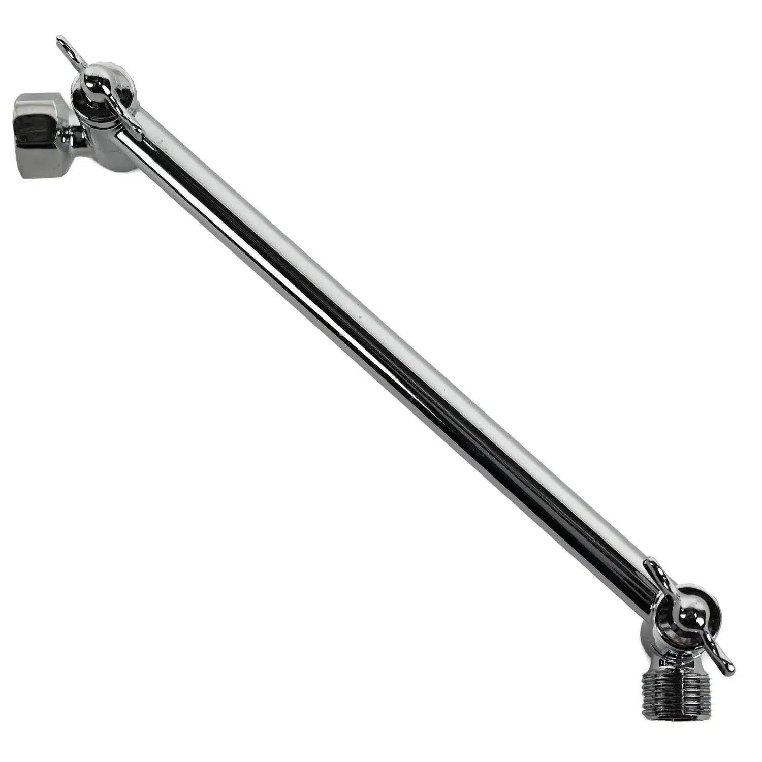 Half inch Chrome M-F Shower Arm with Swivel Sealing Nut