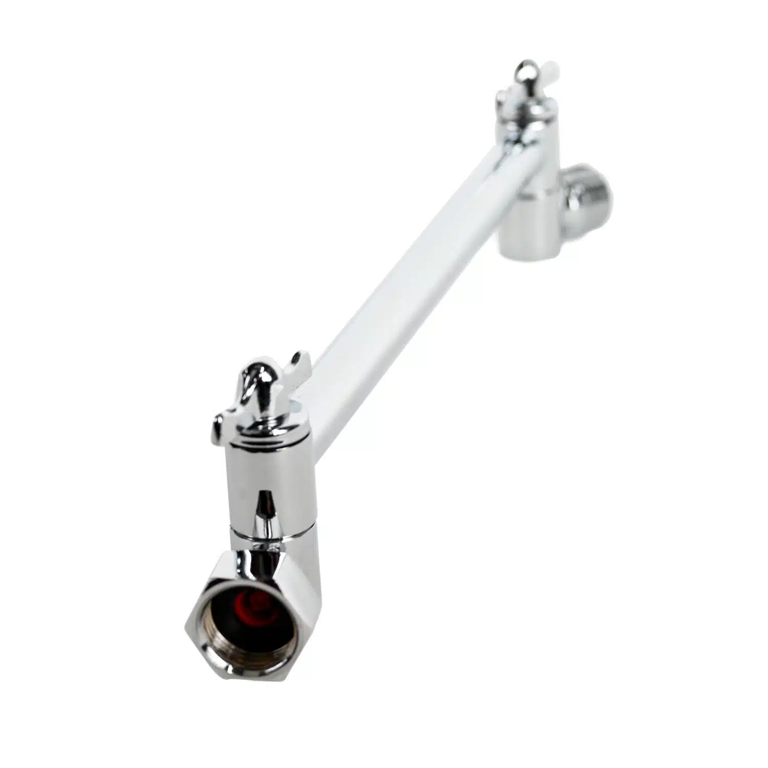 Half inch Chrome M-F Shower Arm with Swivel Sealing Nut