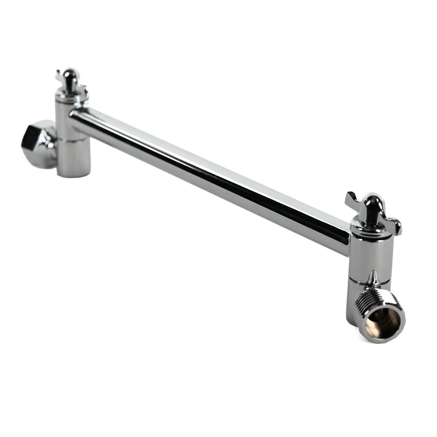 Half inch Chrome M-F Shower Arm with Swivel Sealing Nut