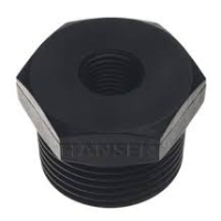 1inch (32mm) Male bsp to 1-4inch (12mm) Female bsp black poly bush.