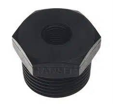 1inch (32mm) Male bsp to 1-4inch (12mm) Female bsp black poly bush.