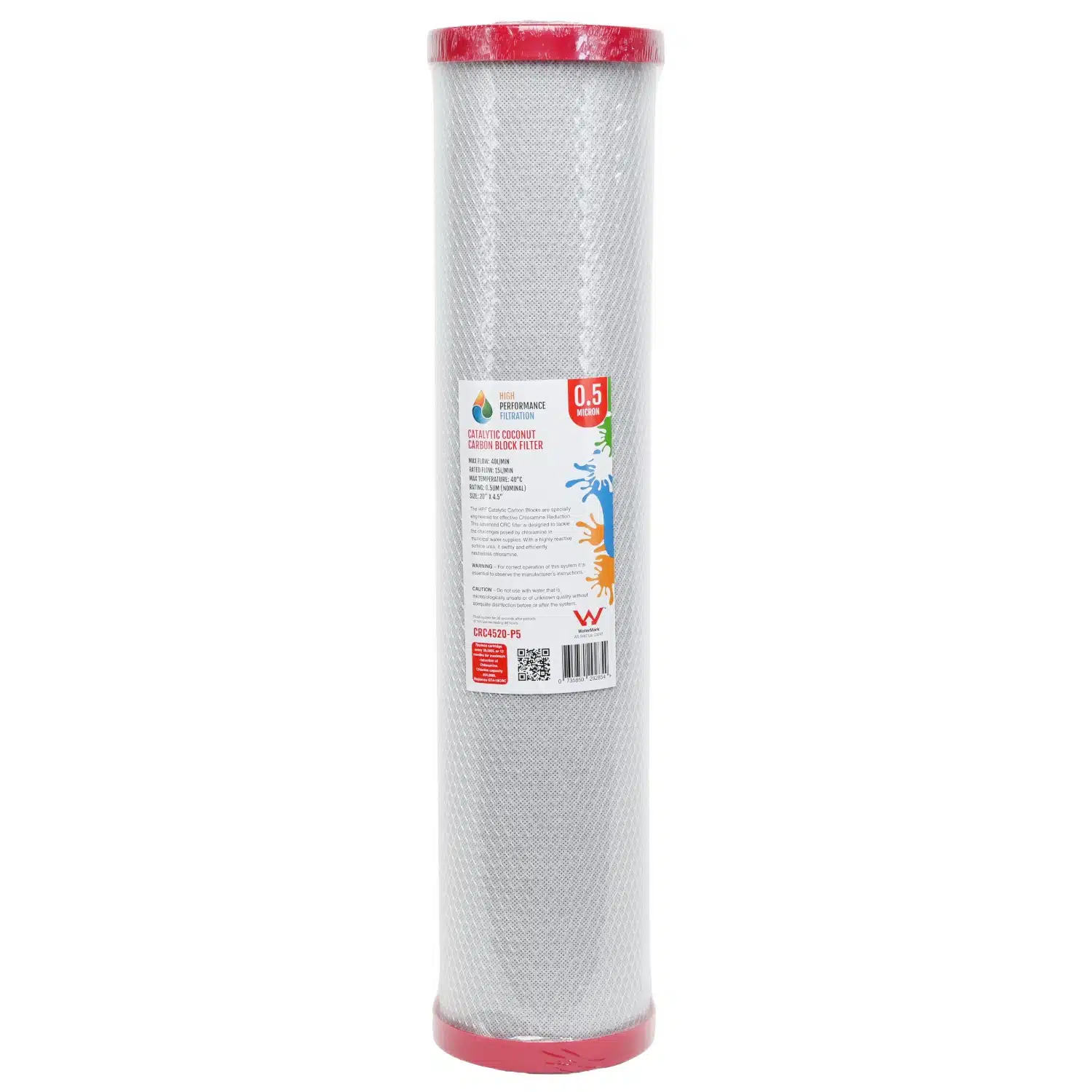 20 inch by 4 point 5 inch Chloramines and Chlorine Reduction Water Filter CRC 4520-P5