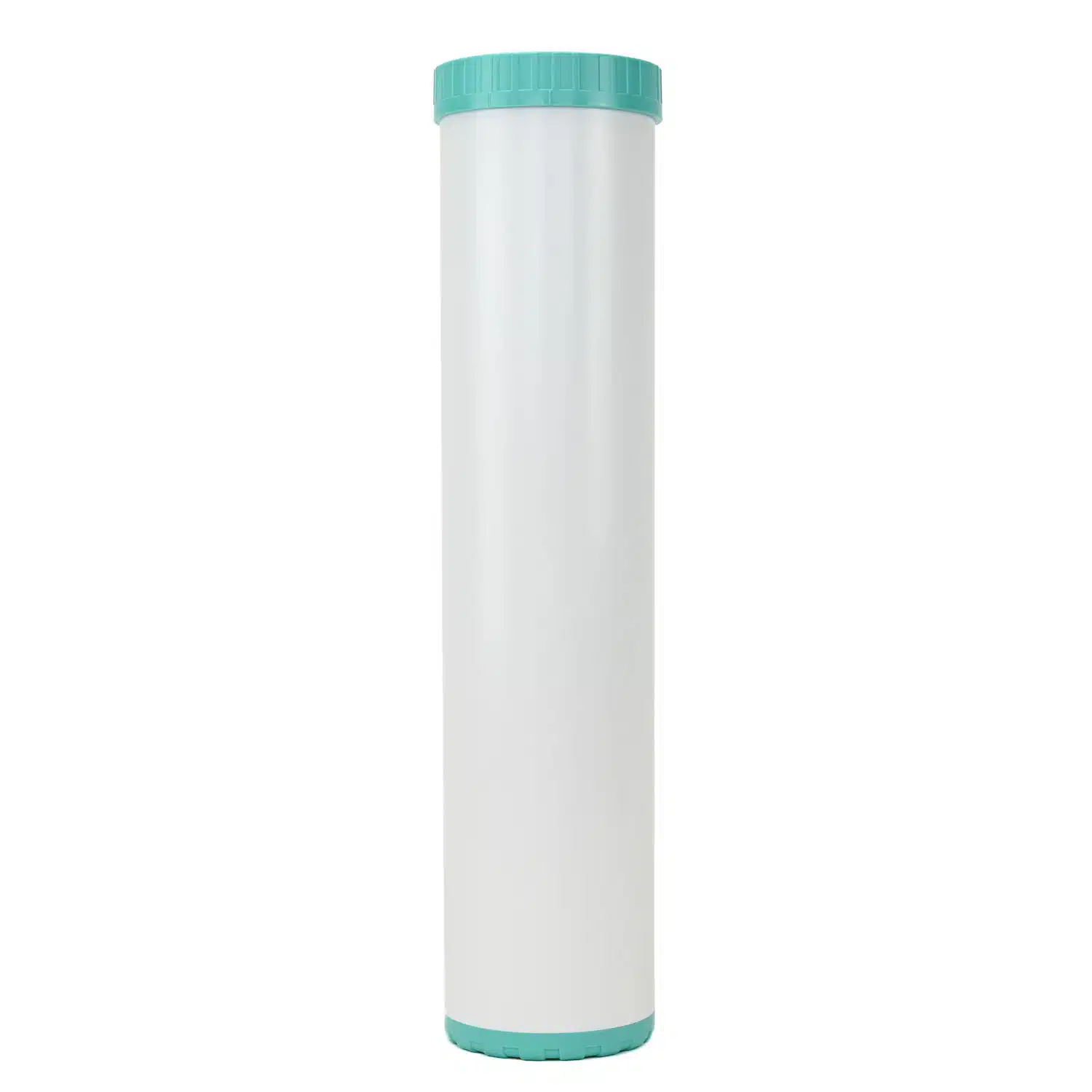 20 inch by 4 point inch refillable water filter containing GAC Carbon and Polyphosphate for chlorine and scale reduction