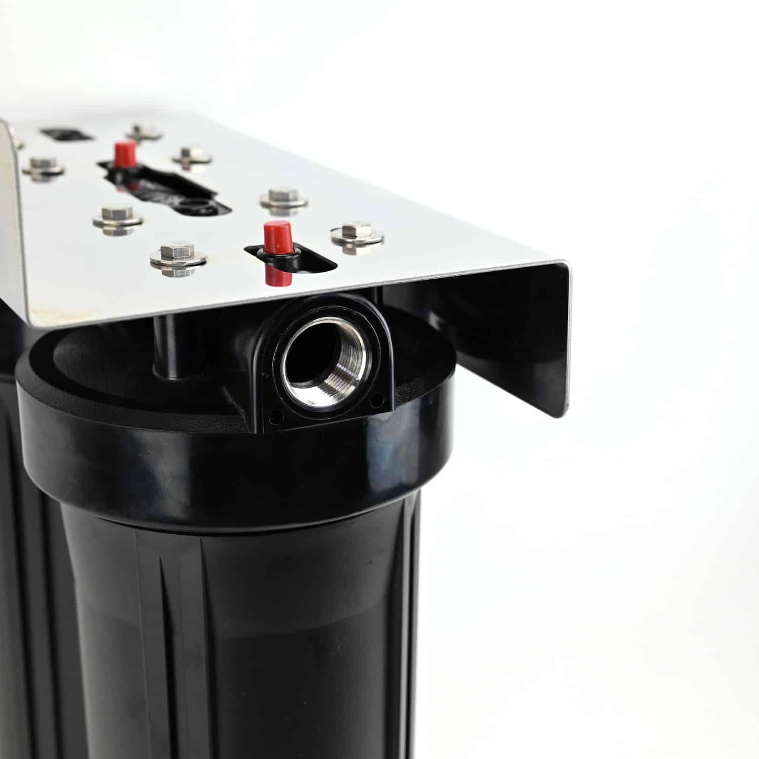 20 inch x 4 point 5 Big Black Twin Stage High Flow Water Filter Housing