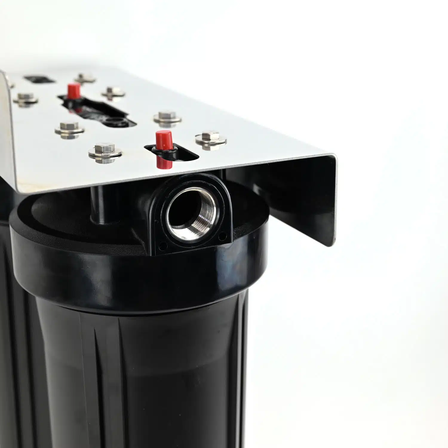 20 inch x 4 point 5 Big Black Twin Stage High Flow Water Filter Housing