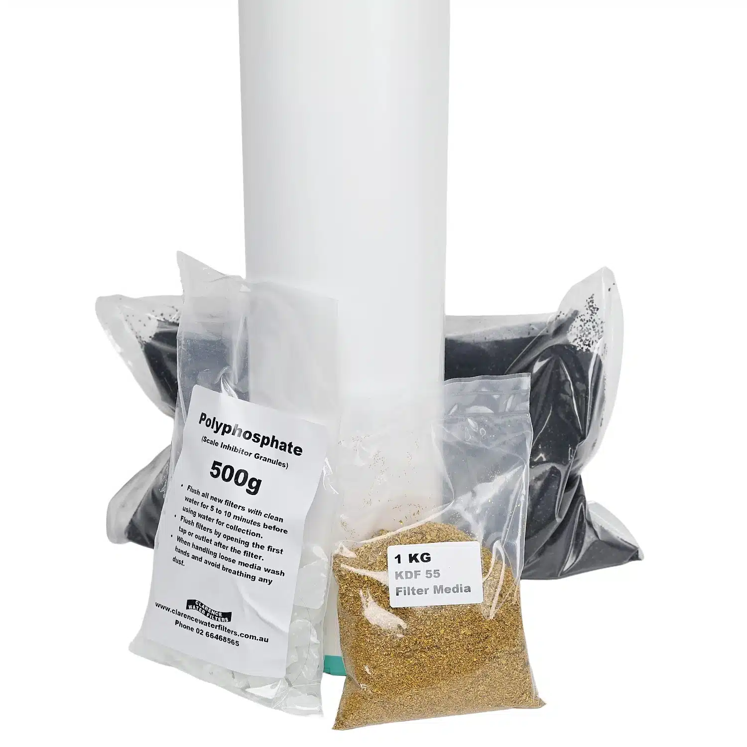 20 inch x 4 point 5 inch High Chlorine & Chloramine 2045 KDF55 Polyphosphate ORC carbon refillable water filter with scale reduction