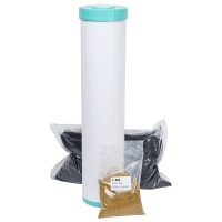 20 inch x 4 point 5 inch refillable High Chlorine & Chloramine 2045 1kg of KDF55 and 2kg ORC carbon water filter 2045KDFORC