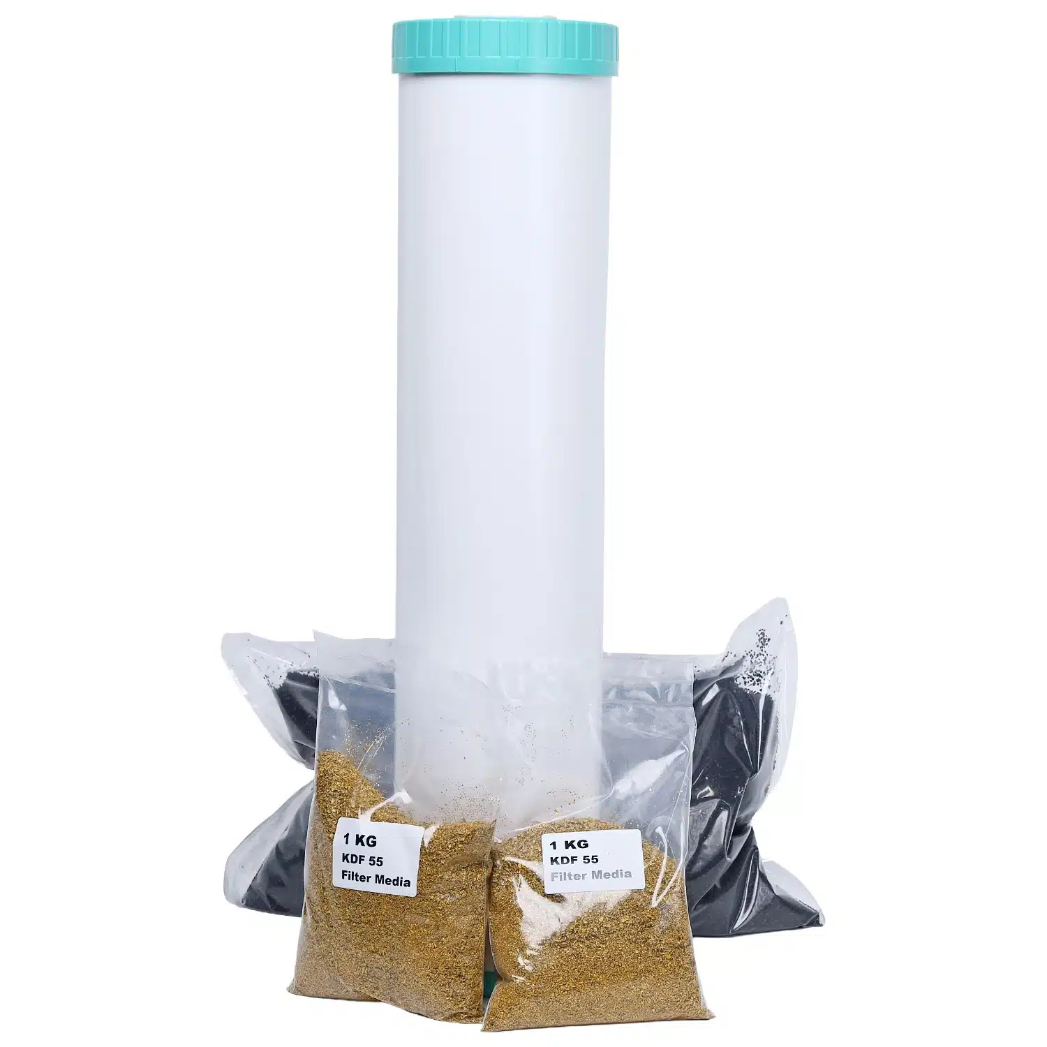 20 inch x 4 point 5 inch refillable High Chlorine & Chloramine 2045 2kg of KDF55 and 2kg ORC carbon water filter