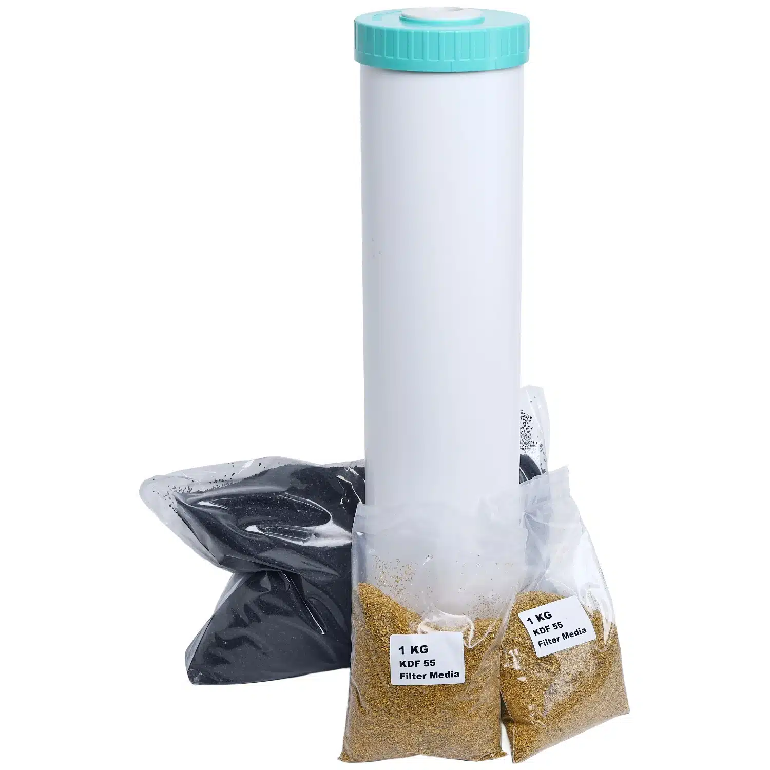 20 inch x 4 point 5 inch refillable High Chlorine & Chloramine 2045 2kg of KDF55 and 2kg ORC carbon water filter