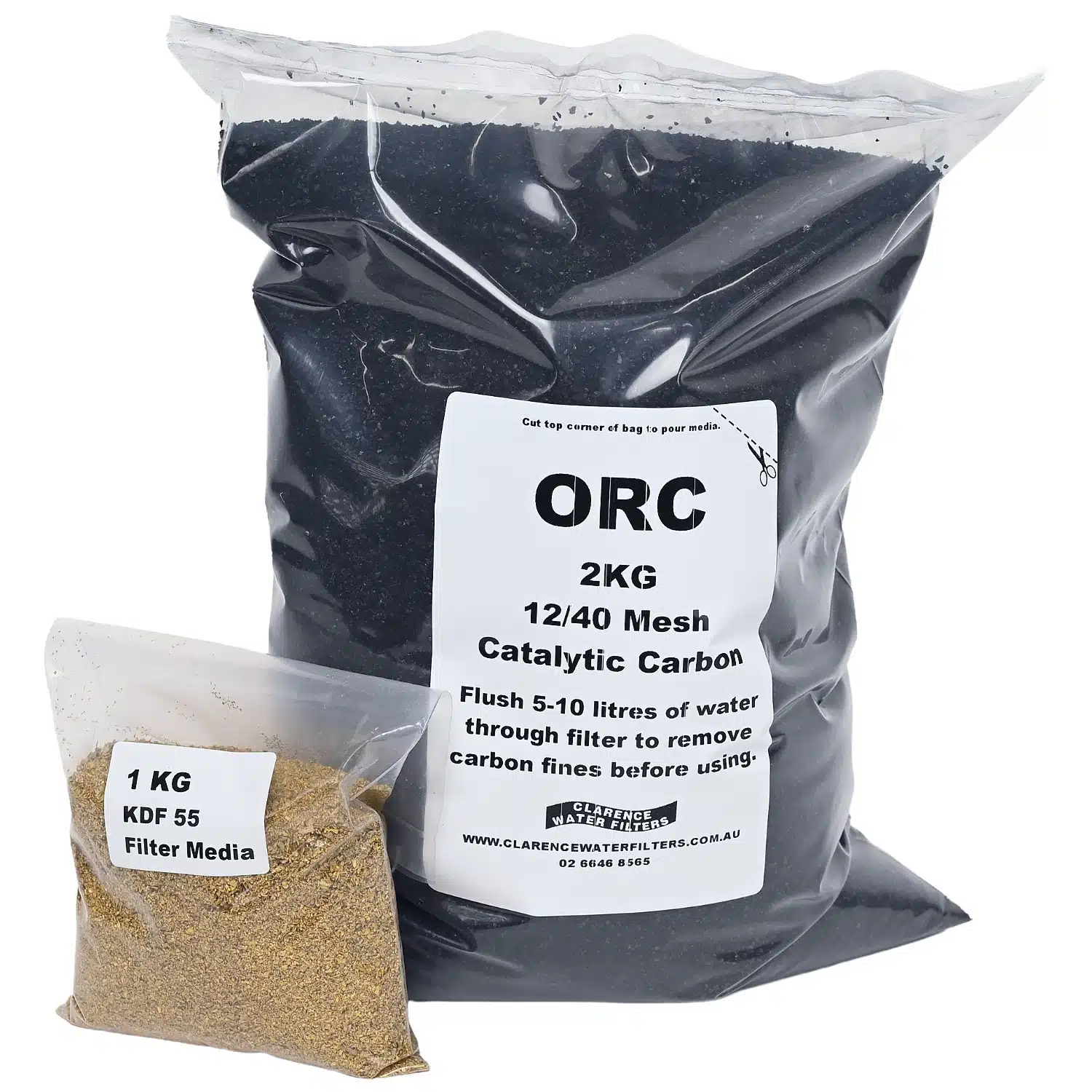 2045 Refill Kit 1kg KDF55 and 2kg ORC Catalytic Carbon For Water Filtration