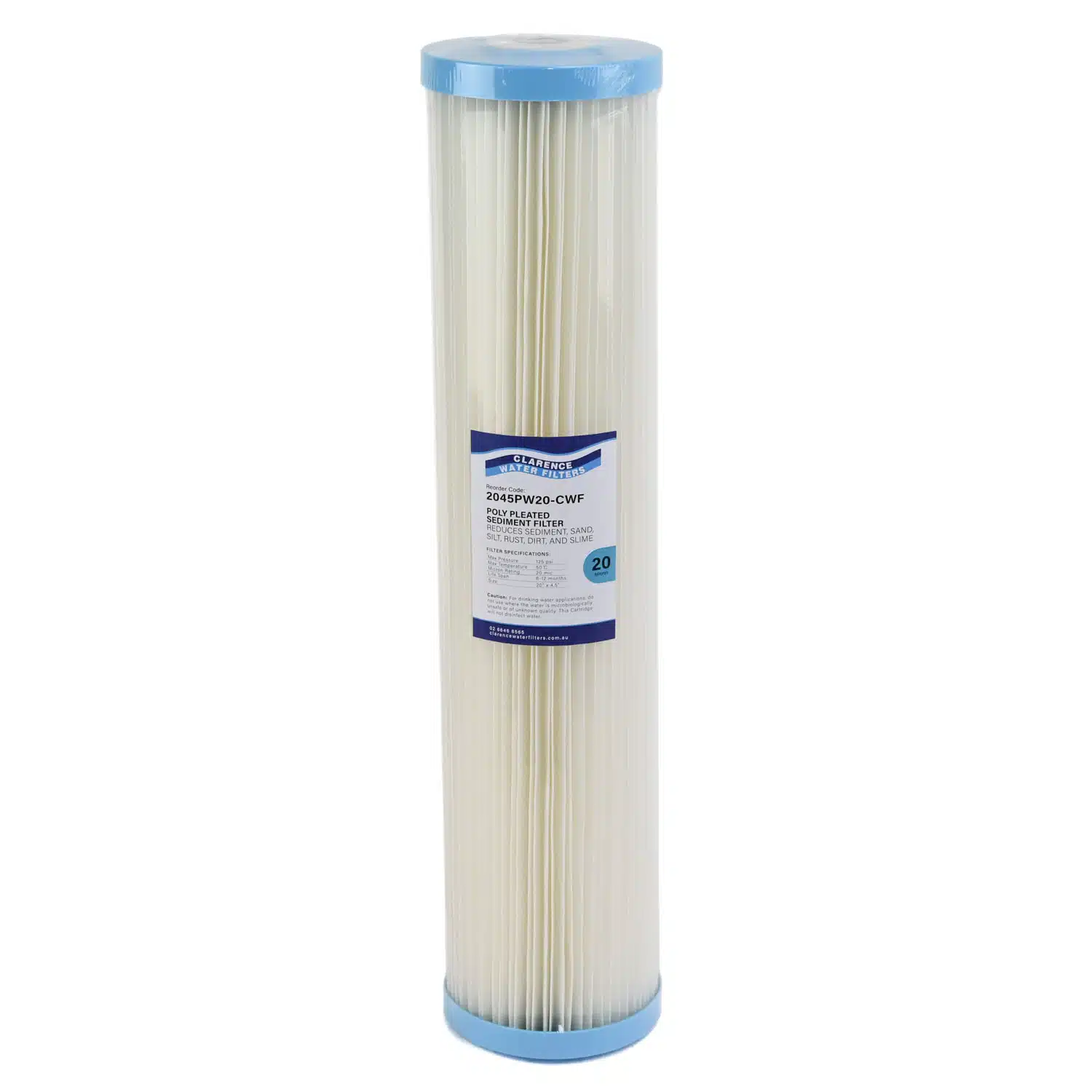 2045PW20-CWF Taiwanese made 20 inch by 4 point 5 sediment filter with rubber seals