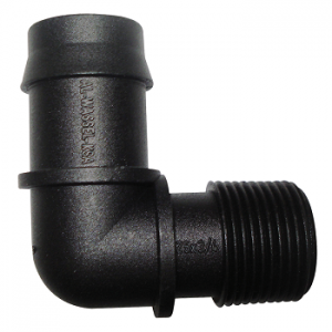 25mm Barb to 3/4" BSP Male Threaded Elbow Fitting