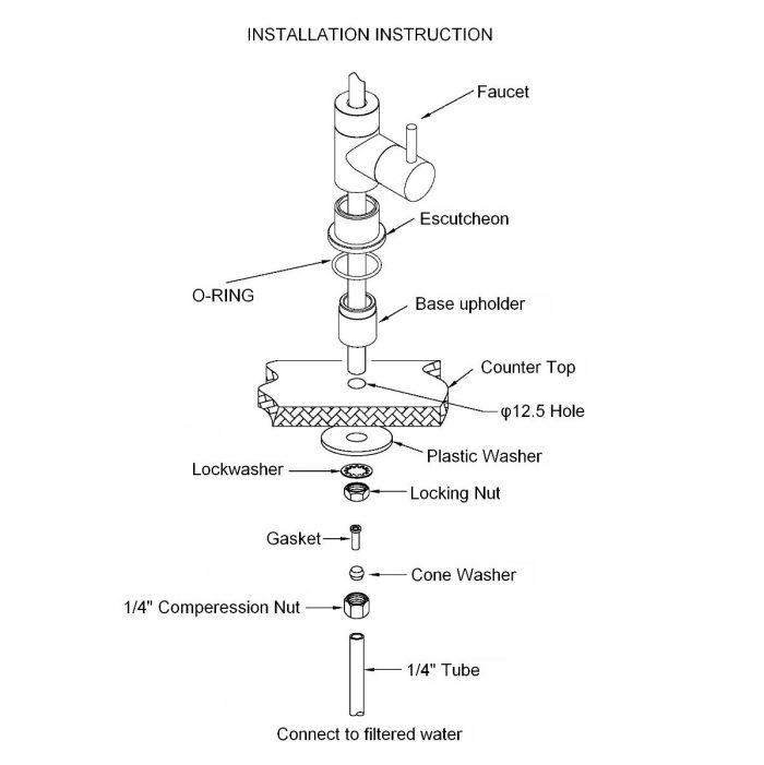 301/MB Matte Black Deluxe Ceramic Disc Tap for Water Filters Clarence