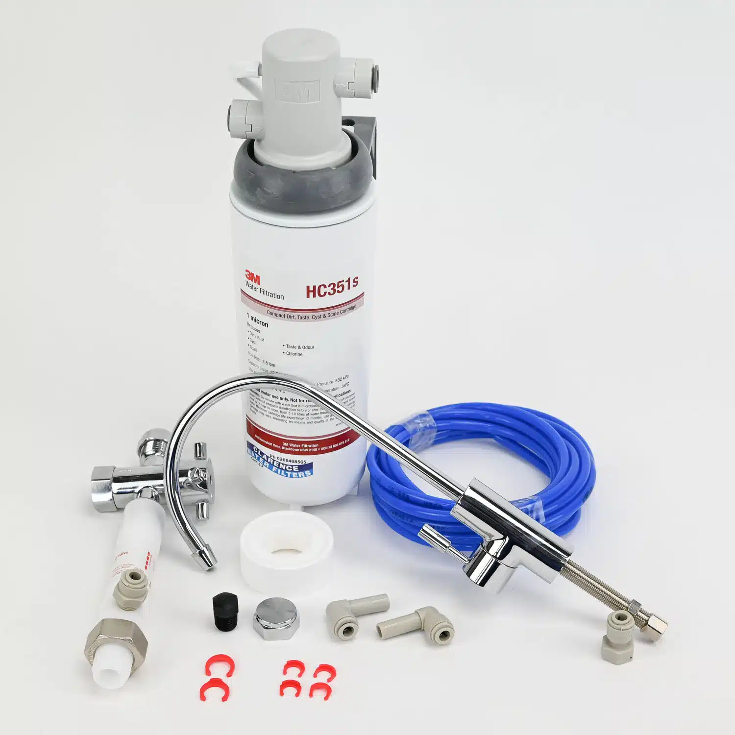 3M Under Sink Filtered Drinking Water Systems with NEP Head PLV Fittings Shut Off Tap and Drinking Tap