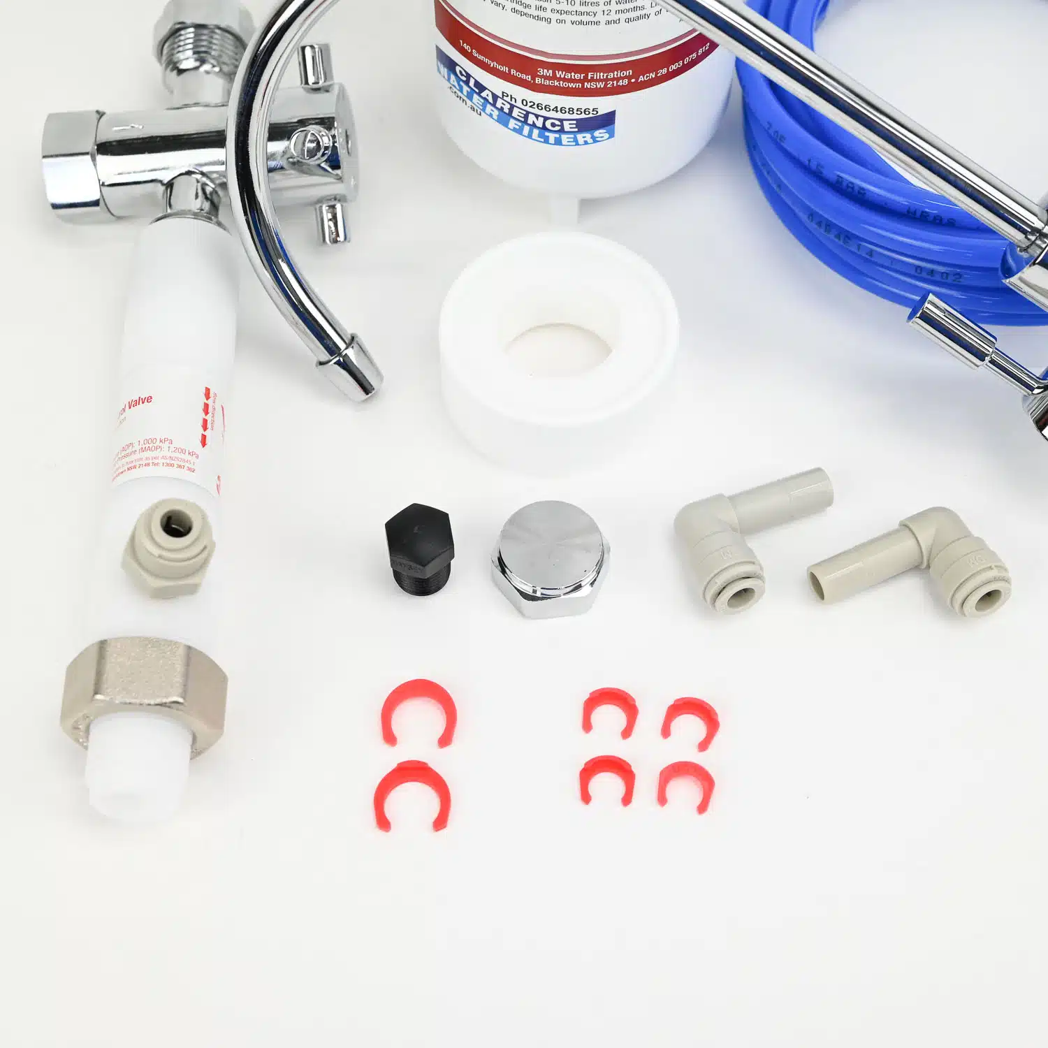 3M Under Sink Filtered Drinking Water Systems with NEP Head PLV Fittings Shut Off Tap and Drinking Tap