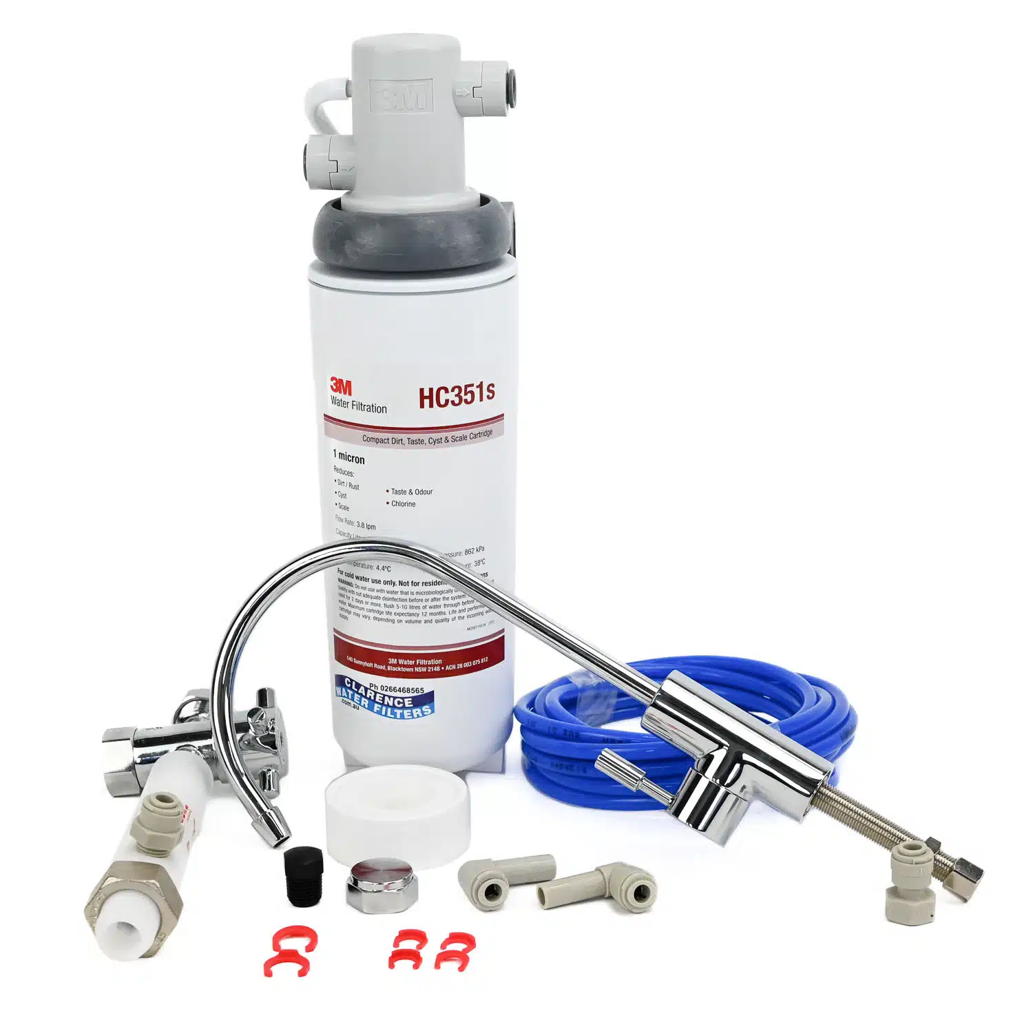 3M Under Sink Filtered Drinking Water Systems with NEP Head PLV Fittings Shut Off Tap and Drinking Tap