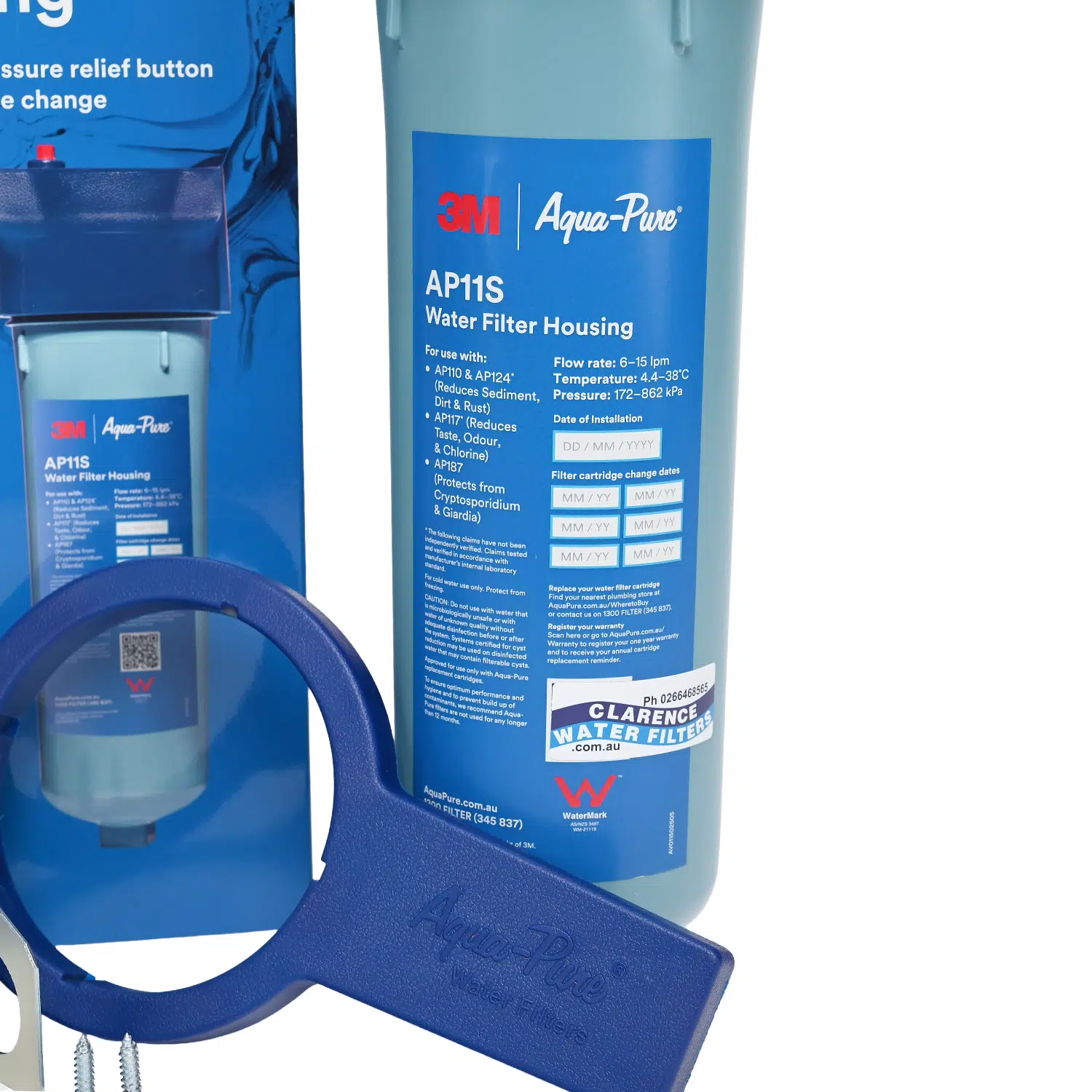 3m Aqua-pure AP11s Housing Kit close up of label and spanner