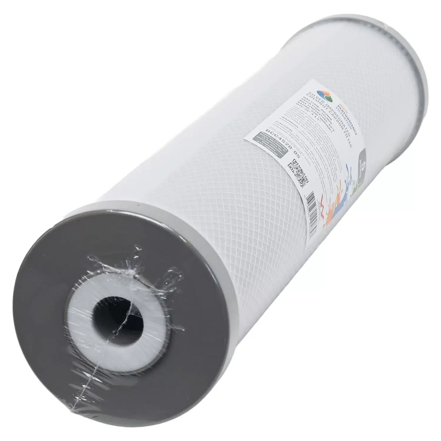 5 Micron Silver Carbon Block 20 inch by 4 point 5 inch 2045CB5silver Bacteriostatic