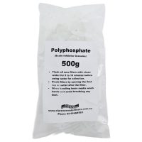 500 gram bag of polyphosphate which is added to water filters to reduce limescale buildup