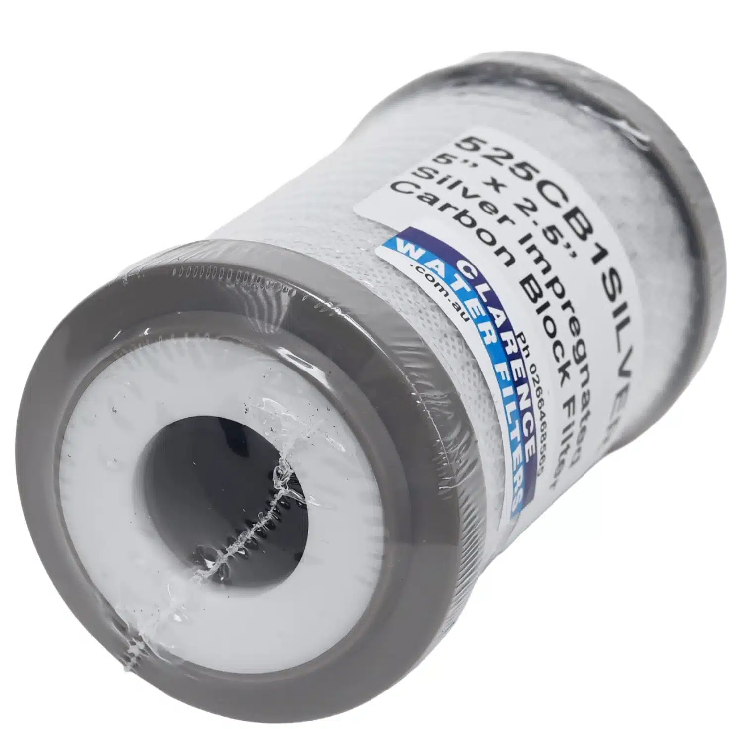525CB1Silver 1 Micron 5 inch x 2 point 5 inch Carbon Block Water Filter Silver Impregnated