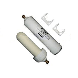 A photo of the 1125 7 inch Ceramic and  Carbon In Line 0.9 Micron Filter with POH and clips