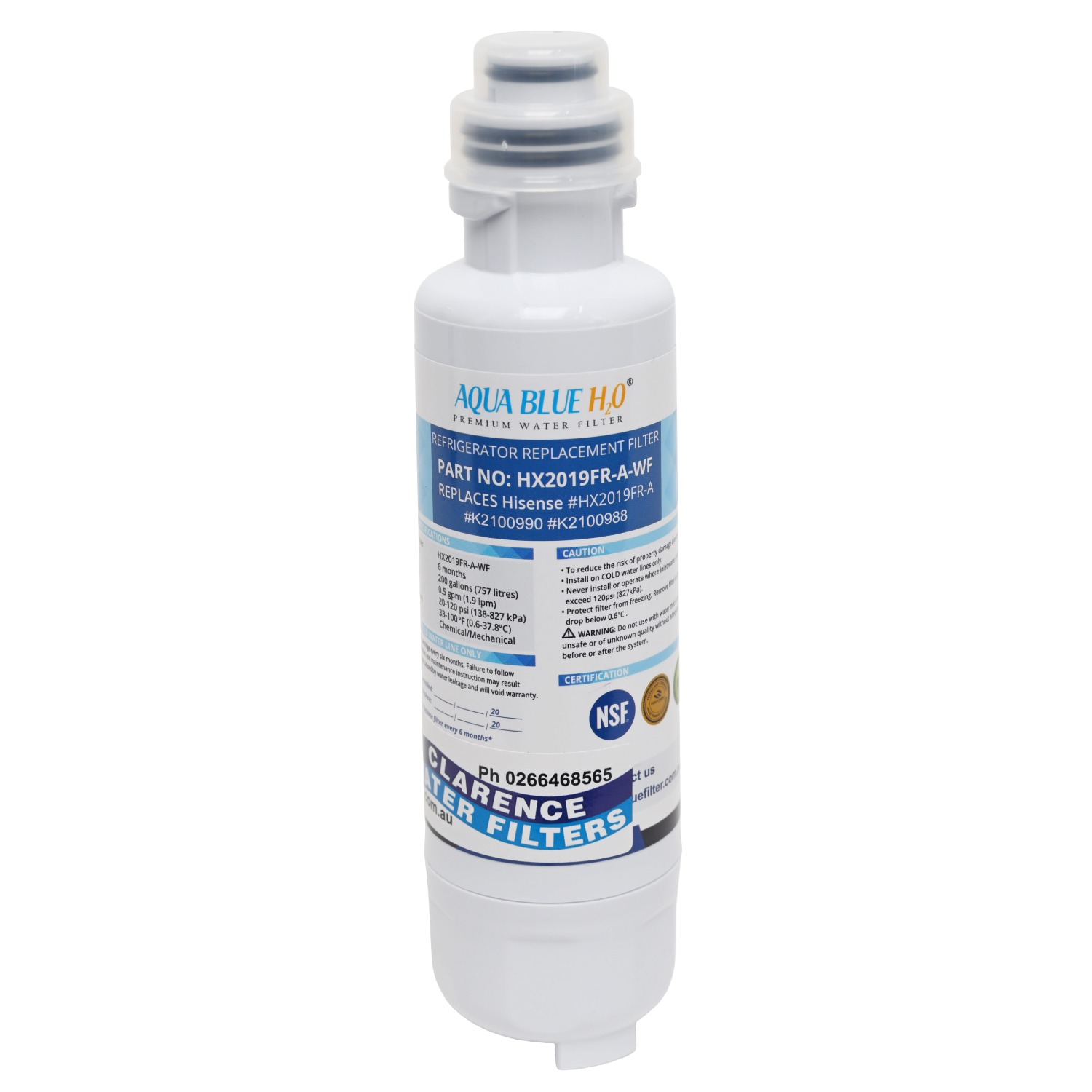 AquaBlue Hisense HX2019FR-A Substitute Fridge Filter Cartridge