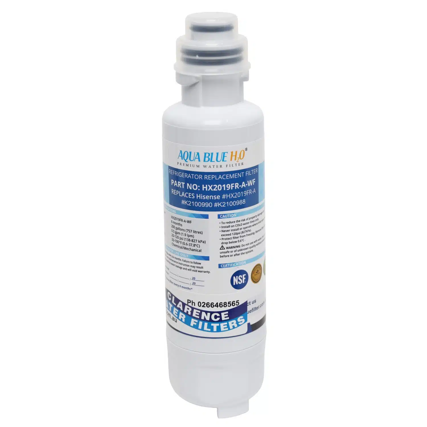 AquaBlue Hisense HX2019FR-A Substitute Fridge Filter Cartridge
